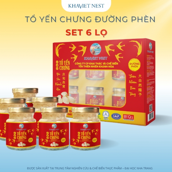 SET 6 LỌ YẾN CHƯNG ĐƯỜNG PHÈN