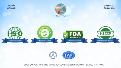 Chứng nhận sản phẩm Khaviet Nest - Yến Thiên Nhiên Khánh Hoà
