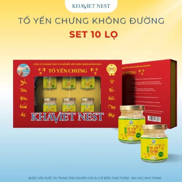 SET 10 LỌ YẾN CHƯNG KHÔNG ĐƯỜNG