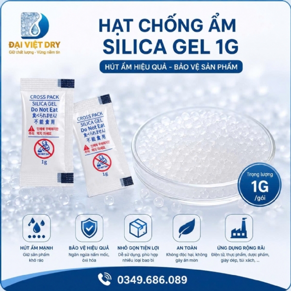 Gói hút ẩm dạng dây 1gram