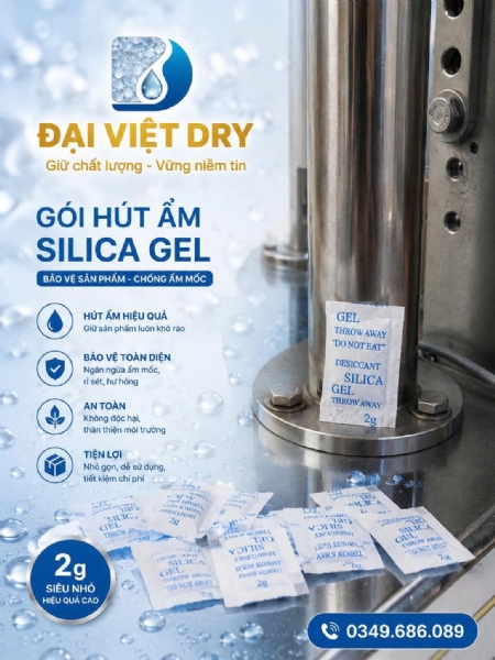 Gói hút ẩm silica gel 2gram