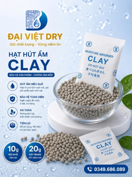 Hạt chống ẩm clay 3g